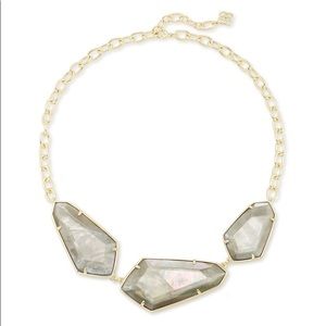 Gray Illusion Violet Statement Necklace